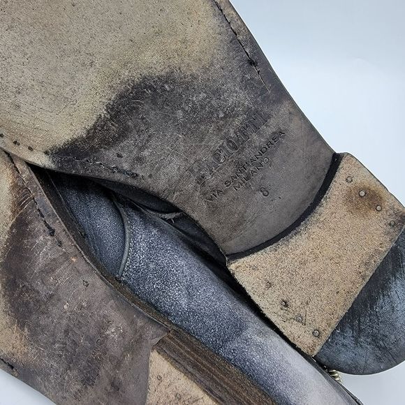 Cesare Paciotti Distressed Gray Suede Derby Size 9 main image 4